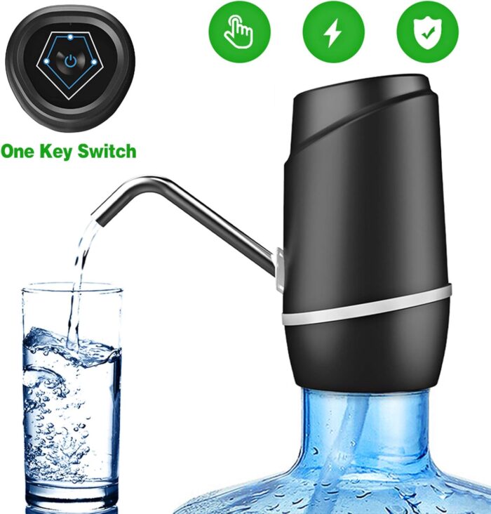 5 Gallon Electric Drinking Portable Water Dispenser, Universal USB Charging Water Bottle Pump For 2-5 Gallon With 2 Silicone - Image 9