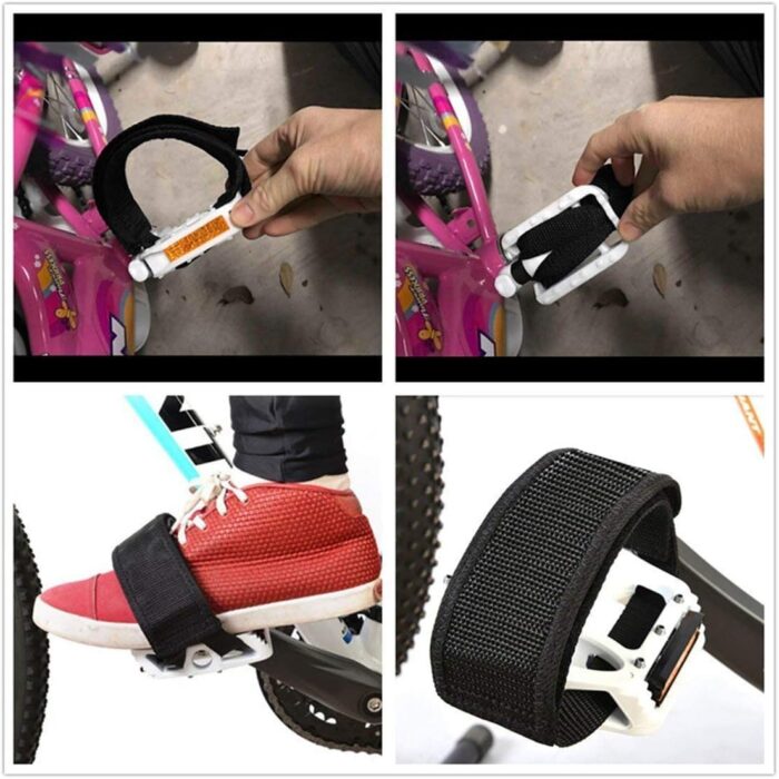 Outgeek 1 Pair Bike Pedal Straps Pedal Toe Clips Straps Tape for Fixed Gear Bike - Image 2