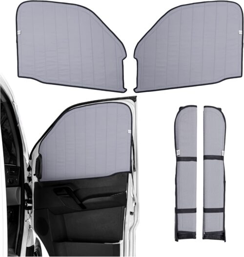 Living in a Bubble Insulated Blackout Front Window Covers for Mercedes Benz Sprinter, Campervan Accessories, Vanlife Must Have Sun Shades and Van Life Essentials (Pair) (Sprinter 2007-2018 (NCV3))