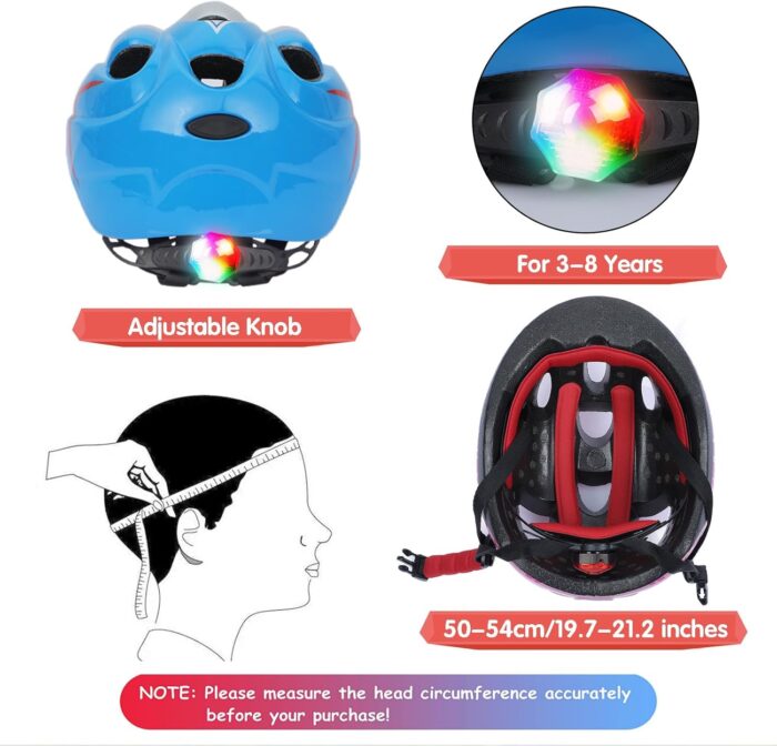 Kids Helmet Set, Toddler Helmet for Boys Girls Age 3-8 with Knee Elbow Pads Wrist Guards for Bike Skating Skateboard Cycling Scooter Rollerblading - Image 5