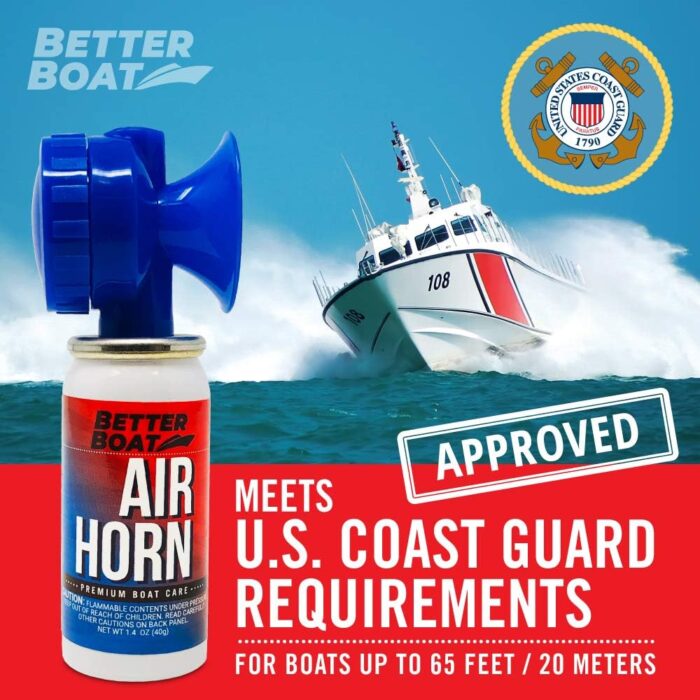 Marine Safety Air Horn, Very Loud Handheld Fog Horn, Mini Compressed Can 1.4oz for Boating and Walking Safety 1.4oz - Image 4