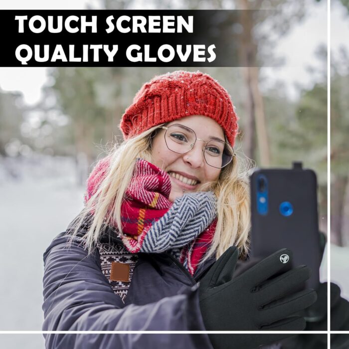 Waterproof Winter Gloves for Men & Women,Windproof, Warm Ski Gloves, Touchscreen, Anti-Slip Grip Gloves for Cycling, Snowboarding, Hiking, Running, Driving and Outdoor Sports - Image 8