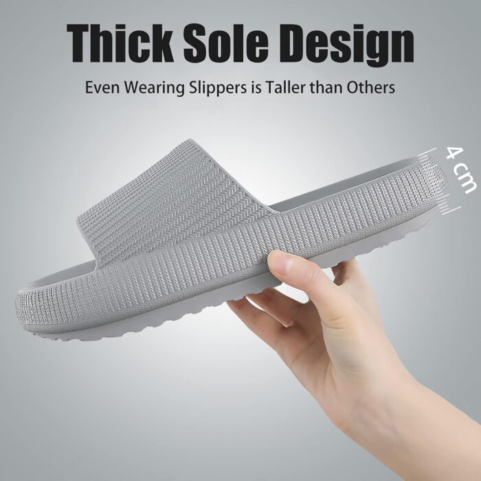 rosyclo Cloud Slippers for Women and Men, Pillow House Slippers Shower Shoes Indoor Slides Bathroom Sandals, Ultimate Comfort, Lightweight, Thick Sole, Non-Slip, Easy to Clean - Image 4