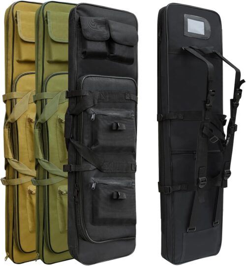 32"/37"/46" Rifle Bag, Black/Khaki/Green Tactical Long Rifle Backpack, Portable Shotgun Case for Firearm Storage and Transportation, Suitable for Outdoor Hunting Shooting