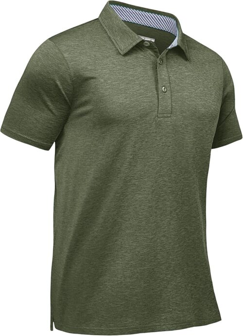 KEFITEVD Polo Shirts for Men Short Sleeve Summer Shirts Quick Dry Breathable Golf Shirts Sports Outdoor Tactical T-Shirt