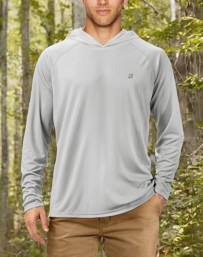Roadbox UPF 50+ Fishing Shirts for Men, Long Sleeve UV Sun Protection Hoodie, Outdoor Hiking Running Swimming Rash Guard - Image 7