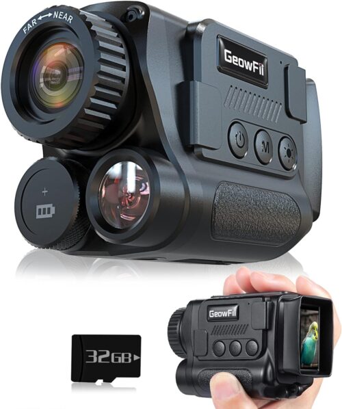Night Vision Monocular, 4K Infrared Digital Night Vision Goggles for Adults - 850nm IR | 40M Photo & 4K Video | 984FT | 8X Zoom | Rechargeable Battery | 32GB Card | Hunting Camping Advanture Gadgets
