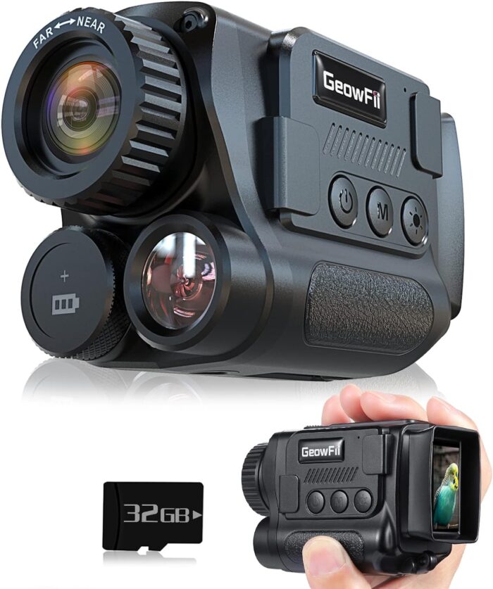 Night Vision Monocular, 4K Infrared Digital Night Vision Goggles for Adults - 850nm IR | 40M Photo & 4K Video | 984FT | 8X Zoom | Rechargeable Battery | 32GB Card | Hunting Camping Advanture Gadgets
