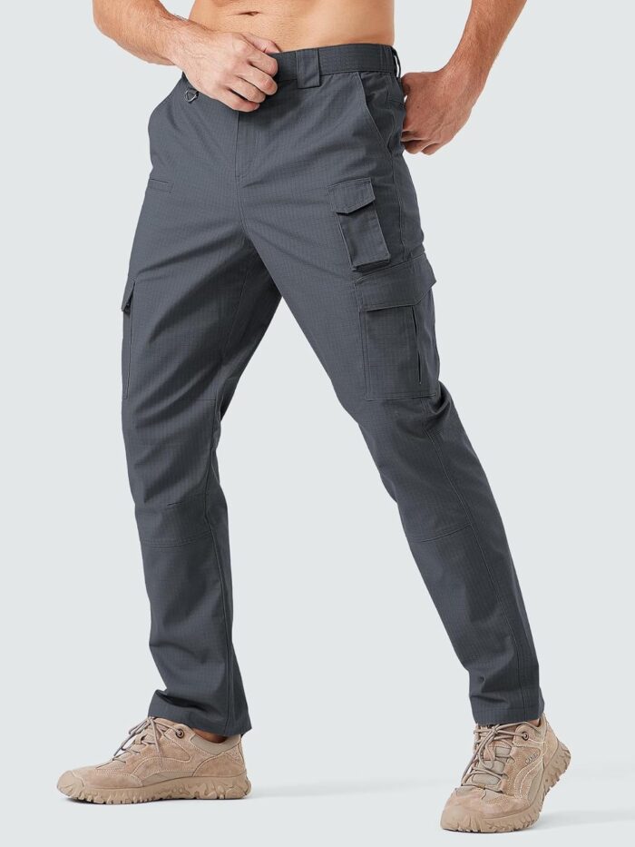 Men's Cargo Work Pants Water Resistant Tactical Pants 29"/31"/33" Lightweight Hiking Ripstop Pants Outdoor Apparel - Image 2