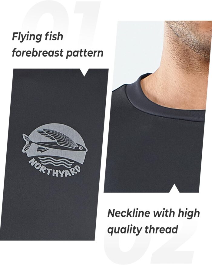 NORTHYARD Mens Rash Guard Shirt UPF 50+ UV Sun Protection Short Sleeve Athletic T-Shirts for Men Quick Dry Fishing Beach Swim - Image 5