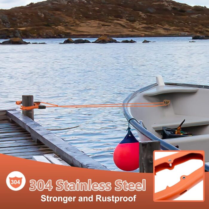 Kayak Anchor Grip - Stainless Steel Boat Anchor with 5mm Paracord, Kayak Accessories Canoe Equipment Brush Clamp Anchor with Teeth for Fishing Boating Camping - Image 5