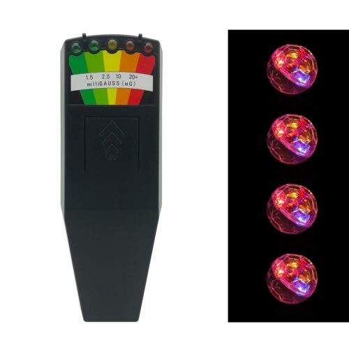 Ghost Hunting Equipment Kit, Include 1 pc Emf Meter and 4 pcs Motion Light up Cat Balls, Paranormal Equipment，Home and Office EMF Detection