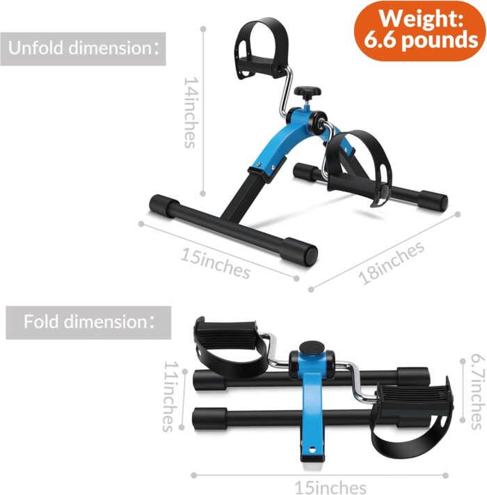 Pedal Exerciser mini Exercise Bike for Leg and Arm Cycling Exercisce Foldable Pedaller - Image 7