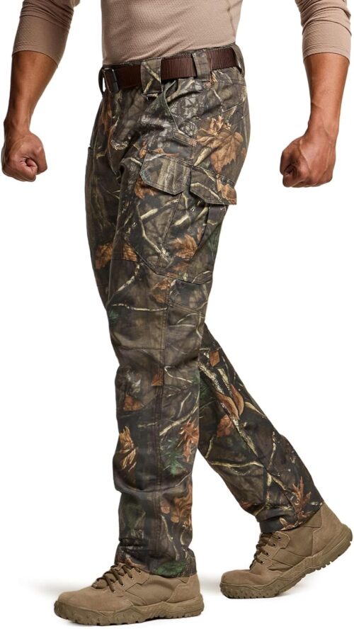 CQR Men's Tactical Pants, Water Resistant Ripstop Cargo Pants, Lightweight EDC Work Hiking Pants, Outdoor Apparel