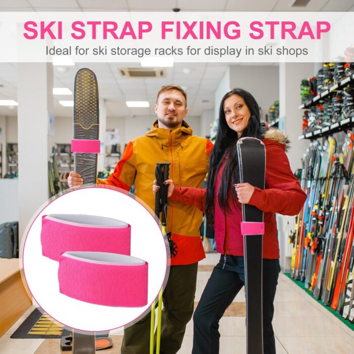 8pcs Adjustable Snow Ski Wrap Carrier Straps with Protective Pad for Carrying Ski Boards Poles Winter Sports Accessories - Image 4