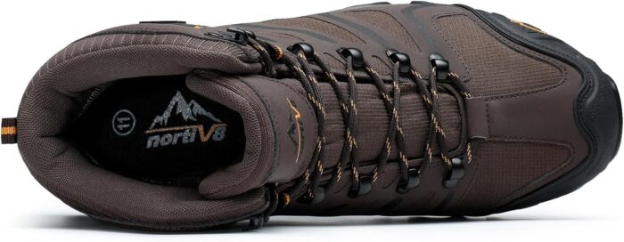 NORTIV 8 Men's Ankle High Waterproof Hiking Boots Outdoor Lightweight Shoes Trekking Trails Armadillo - Image 4