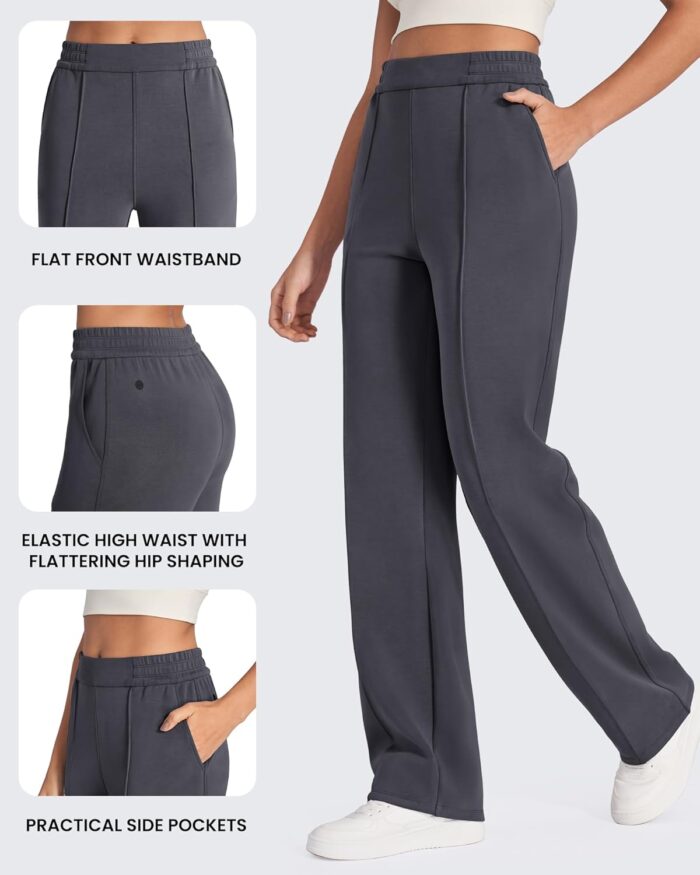 G4Free Smoofit Modal Soft Women Wide Leg Sweatpants with Pockets Yoga Pants Casual Lounge Trousers Petite/Regular/Tall - Image 3