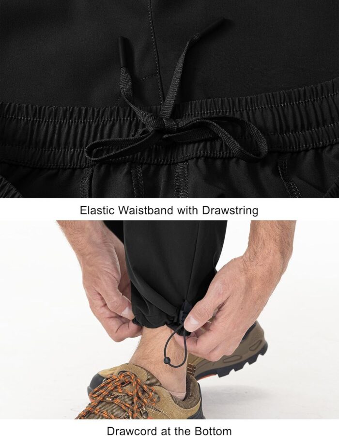 TBMPOY Men's Lightweight Hiking Travel Pants Cargo Pockets Quick Dry Stretch Water Resistant Fishing Outdoor Work - Image 3