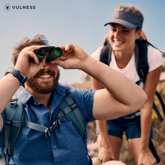 Binoculars for Adults | Compact Small Mini Travel Binocular for Bird Watching High Powered Electronics Cruise Ship Essentials Norwegian Alaska Must Haves Hiking Camping Gear by VULNESS (Black, 8X21) - Image 9