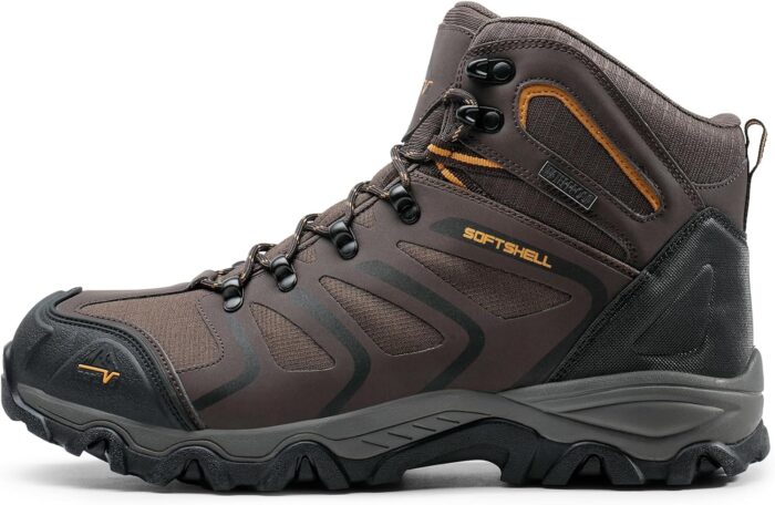 NORTIV 8 Men's Ankle High Waterproof Hiking Boots Outdoor Lightweight Shoes Trekking Trails Armadillo - Image 2