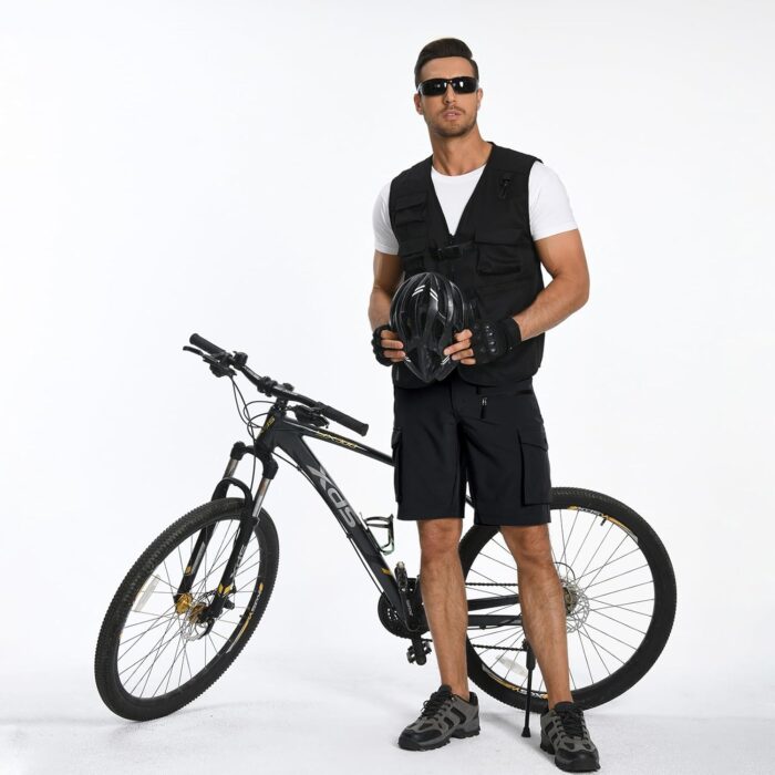 Men's Mountain Bike Shorts Stretch Hiking Cargo Shorts Quick Dry with Zipper Pocket for Bicycle Cycling Casual Golf - Image 6
