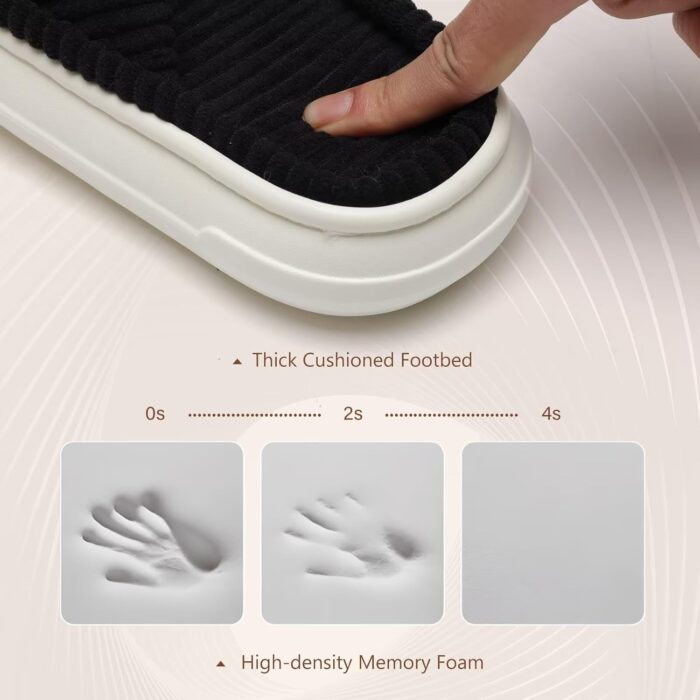 NineCiFun Platform Slippers for Women Indoor and Outdoor Women's Summer Slippers Open Toe Slide House Bedroom Shoes - Image 2