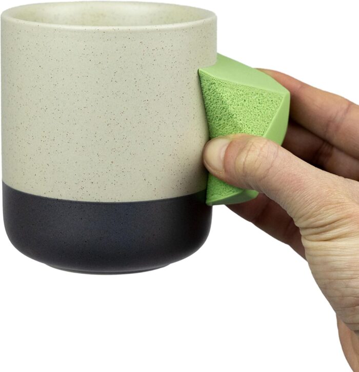 Climbing Mug Evo, Pinch Mug for Rock Climbers and Boulderers, Indoor Bouldering Grip Cup, Unique Gift, Green