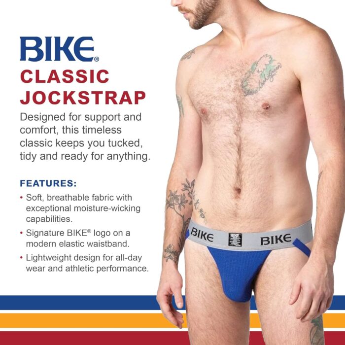 Athletic Classic Jockstrap | Soft Cotton Pouch for Breathable Comfort | Durable 3-Inch Elastic Waistband - Image 3