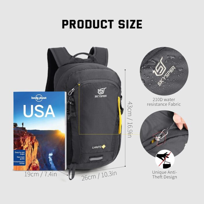 SKYSPER Small Hiking Backpack, 20L Lightweight Travel Backpacks Hiking Daypack for Women Men - Image 5