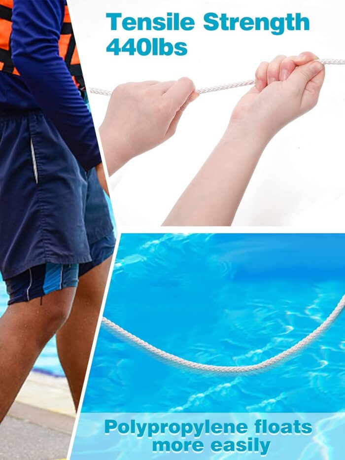 Water Floating Lifesaving Rope - Professional Throwing Pool Life Preserver Rope Line for Swimming Small Kayak Inflatable Boat - Image 5