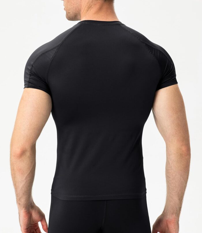 Men's Compression Shirts, Workout Tops Short Sleeve Athletic Base Layer T-Shirts Sports Gear Gym Shirt for Running - Image 3