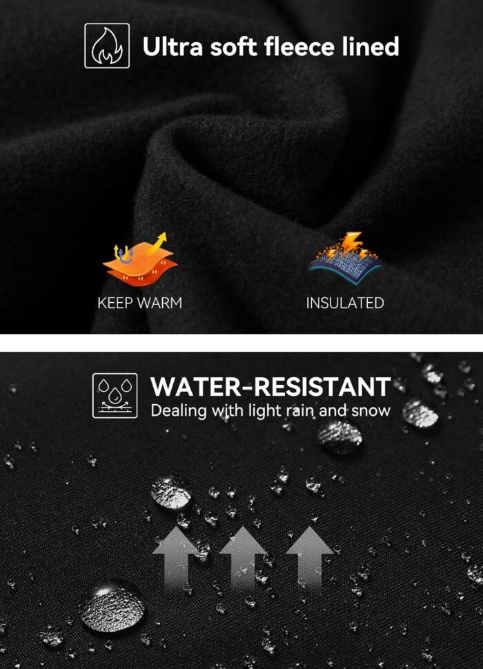 baleaf Women's Fleece Lined Leggings Water Resistant Thermal Winter Warm Tights High Waisted with Pockets Running Gear - Image 4