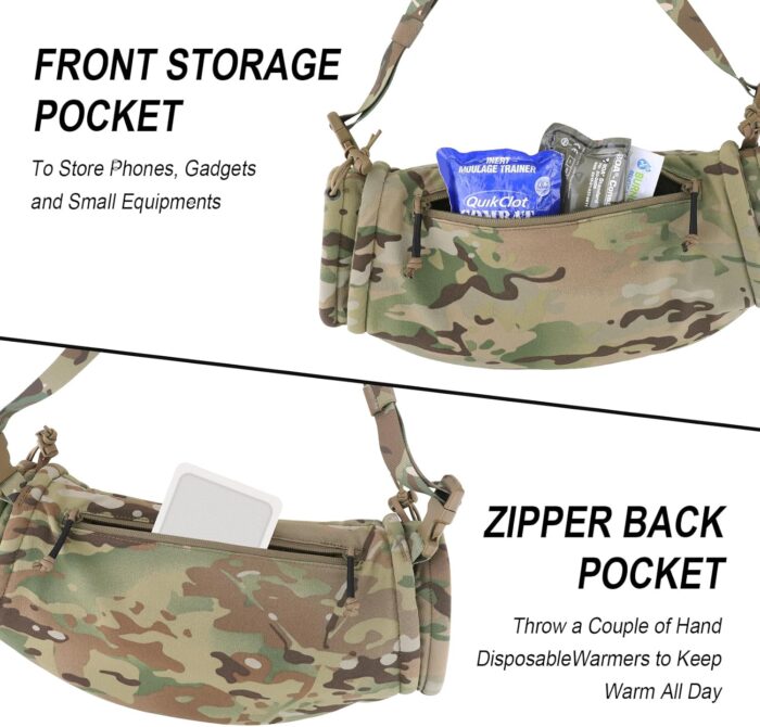 PETAC GEAR Tactical Hand Warmer,Portable Drop Hanger Waist Handwarmer Pouch for Hunting Golf Camping Fishing, Hiking, Football Winter Outdoor Field Survival. - Image 3