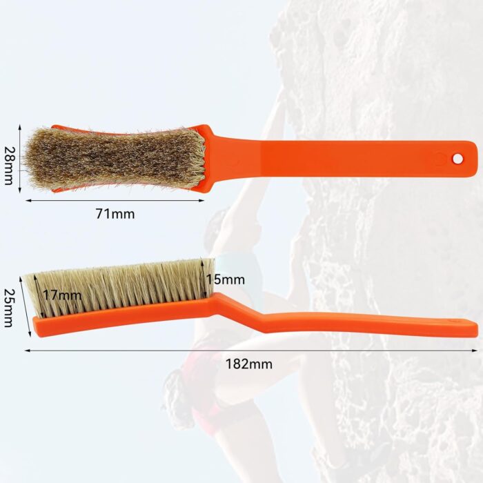 TWO STONES Bouldering Brush with Thick Ultra Durable Boar's Hair Bristles,Perfect Rock Climbing Brushes for Rock Climbing Holds on Climbing Wall as Climbing Chalk Brush Indoor or Outdoor - Image 3