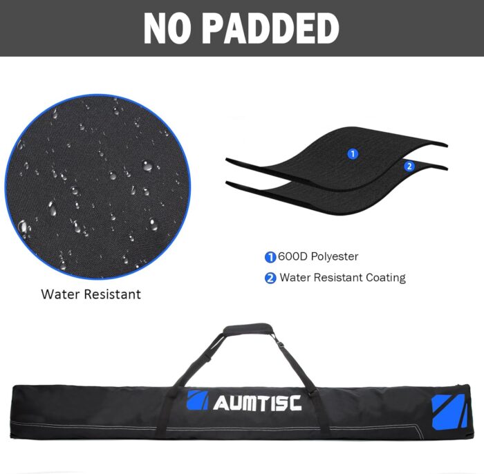 AUMTISC Ski Bag and Boot Bag Combo, Padded Ski Bags for Air Travel Flying, Adjustable Length for Skis Up to 200 cm and Boots Up to Size 13 - Image 2