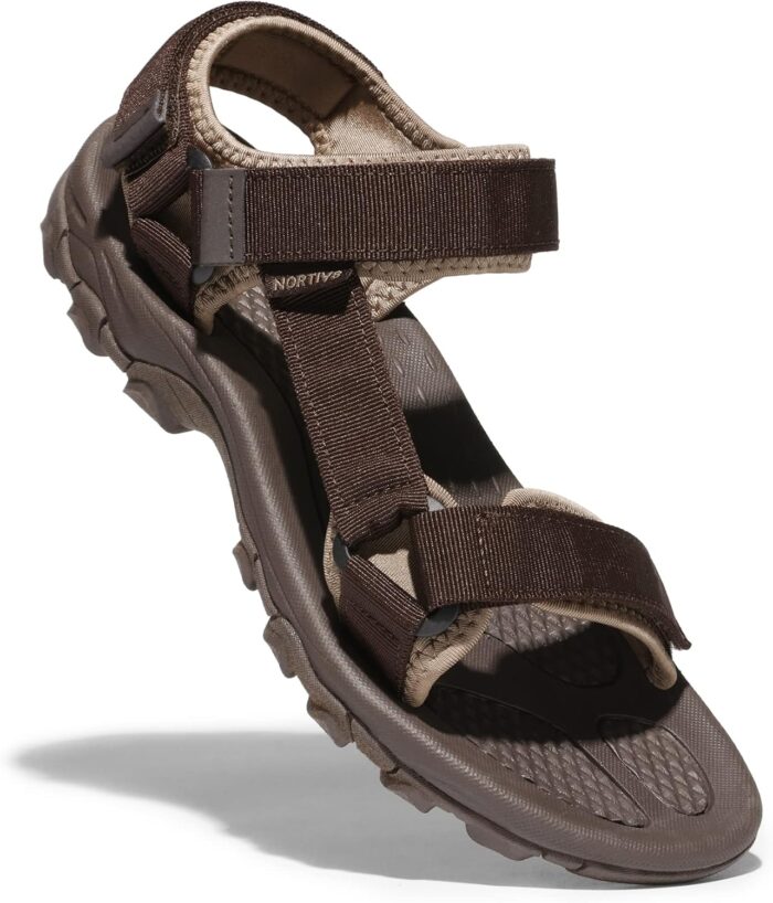 NORTIV 8 Men's Sandals Hiking Sports Lightweight Summer Water Arch Support River Open Toe Athletic Trail Outdoor Walking Sandals Longdo - Image 5