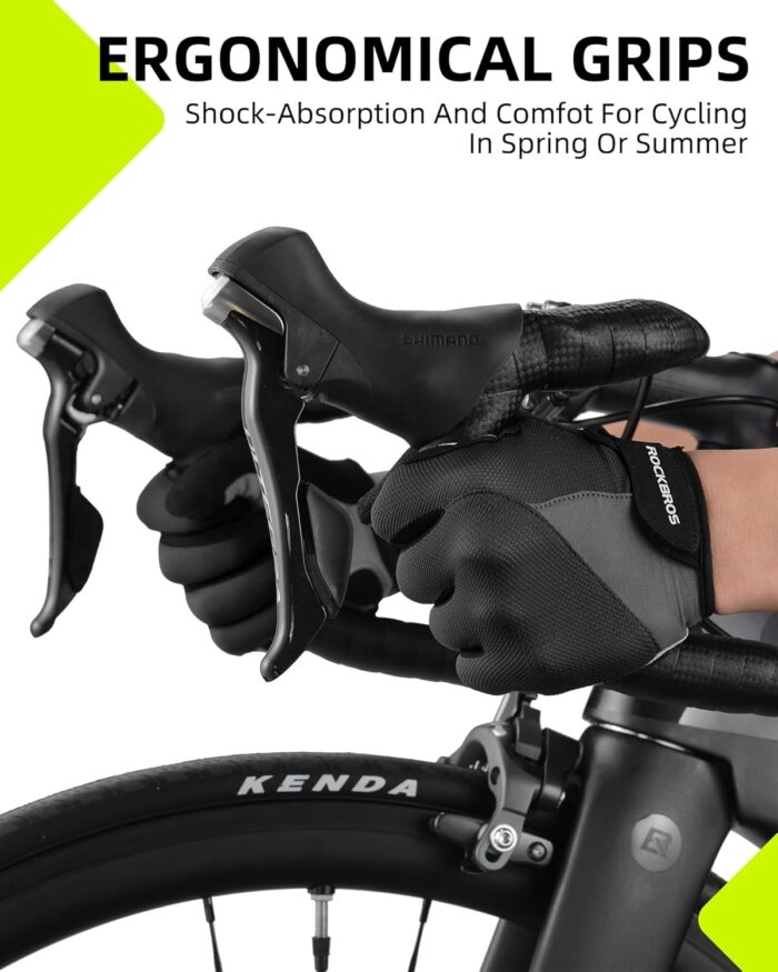 ROCKBROS Cycling Gloves for Men Women - Breathable Gel Pad Road Mountain Bike Gloves - Touch Screen Anti-Slip MTB Gloves for Cycling Workout Outdoor Sports - Image 6