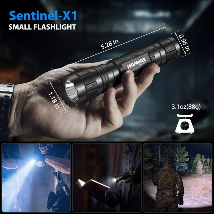 Tactical Flashlights High Lumens-1200 LM Police Flashlight with Holster for Duty Belt,Single Mode LED Flashlight for Camping/Law Enforcement-Sentinel-X1 - Image 5