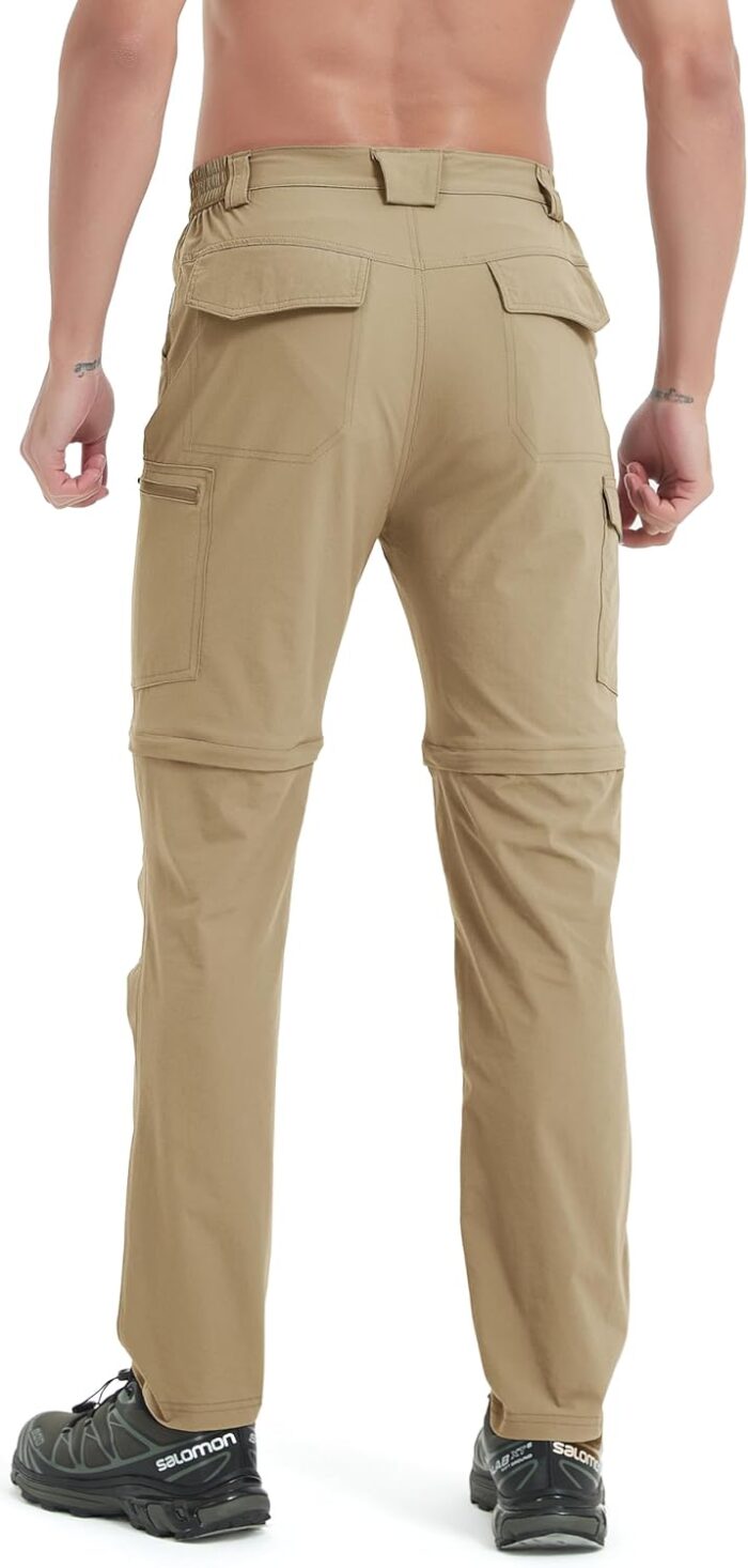Men's Hiking Convertible Zip Off Pants Outdoor Waterproof Quick Dry Lightweight Fishing Safari Travel Cargo Work Pants - Image 6