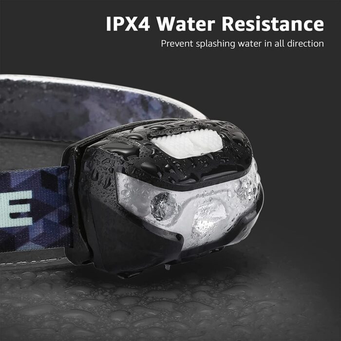 Lepro LED Headlamp Rechargeable - Super Bright Head Lamp with 5 Modes for Camping & Hiking Gear Essentials, IPX4 Waterproof Headlight Flashlight with Red Light, USB Cable Included - Image 3