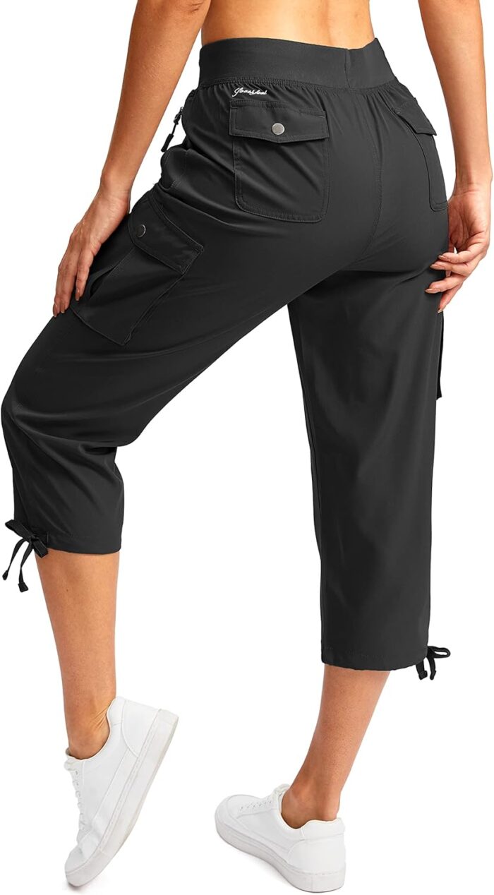 Soothfeel Women's Cargo Capris Pants with 6 Pockets Lightweight Quick Dry Travel Hiking Summer Pants for Women Casual - Image 2
