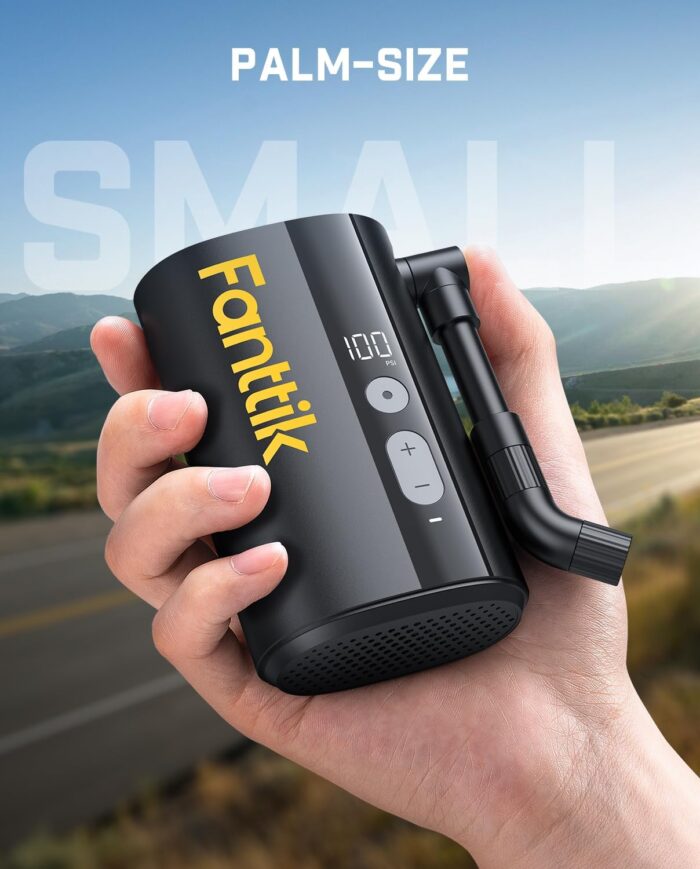 Fanttik X9 Ace Mini Bike Tire Pump, 32s Fast Inflate Bike Pump with Gauge, 150PSI Electric Air Pump with Presta and Schrader Valve, Suitable for Road Bike, Mountain Bike, E-Bike - Image 7