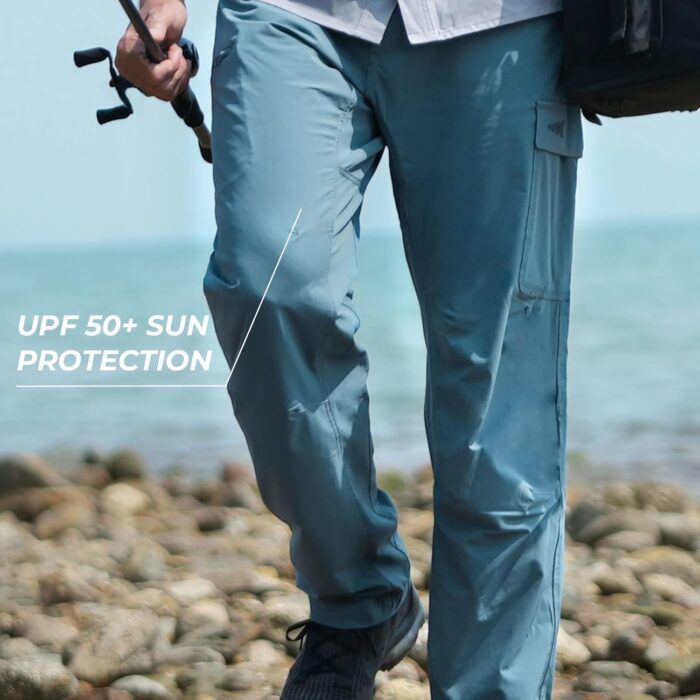 KastKing Wind Crest Fishing Hiking Pants, Water Repellent Lightweight Mens Travel Climbing Pants, UPF 50+ Stretch Material - Image 4