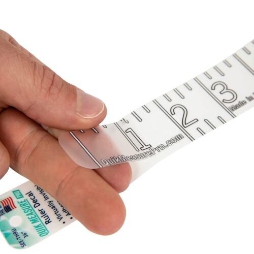 36" Fish Measuring Ruler Sticker | Waterproof Transparent Decal Tape | Made in USA | Bold and Easy Read Markings | Boat, Kayak, Net, Cooler Compatible | UV-Resistant Adhesive | Easy Application