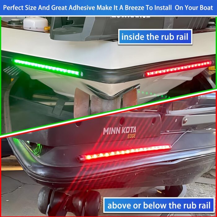LED Navigation Light, Red and Green Marine Lights for Boats, Bow Lights for Night Fishing and Boating - Image 4