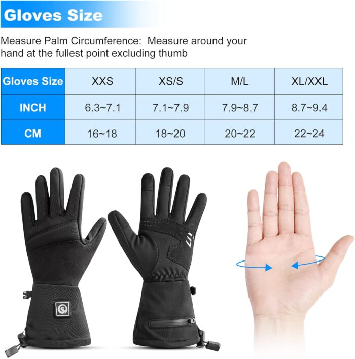 DAY WOLF Heated Glove Liners Electric Gloves for Men Women Rechargeable Battery Hand Warmer for Winter Sports Snow Biking Riding Skiing Cycling Hunting Snowboarding - Image 5