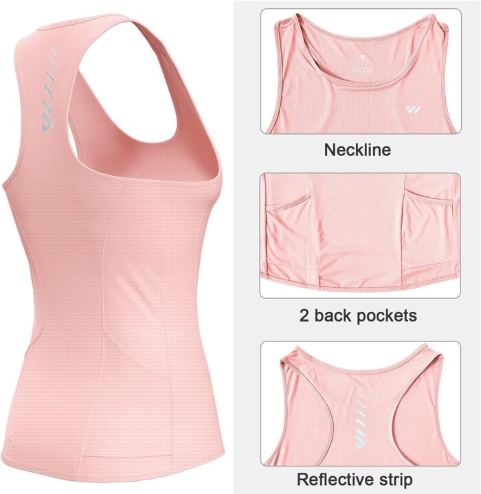 Wulibike Sleeveless Cycling Jersey Women Running Shirts Vest bike top Summer Biking tank Basic Top With Pockets - Image 3