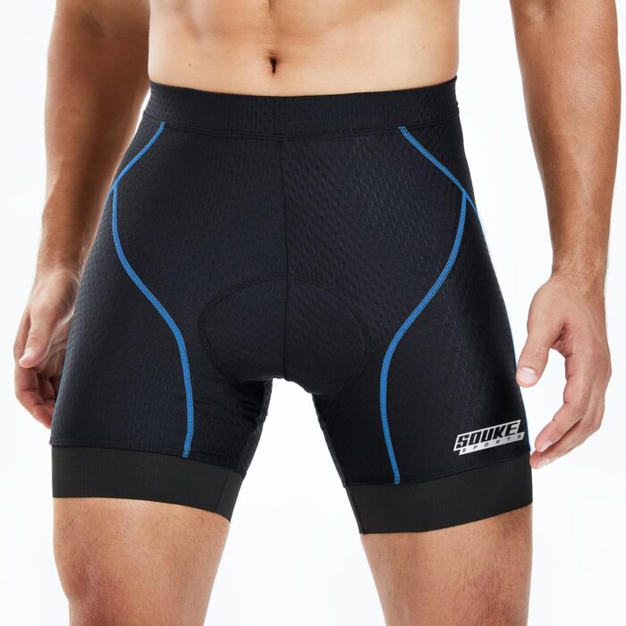 Souke Sports Men's Cycling Underwear Shorts 4D Padded Bike Bicycle MTB Liner Shorts with Anti-Slip Leg Grips - Image 3
