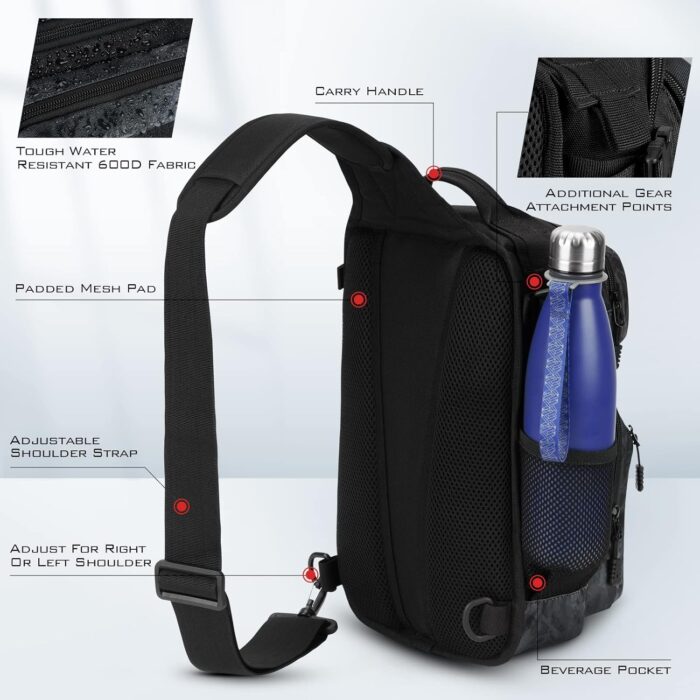 KastKing BlowBak Tactical Sling Tackle Bag-Lightweight Fishing Backpack Storge Fishing Gear and Equipment,Gift for Men - Image 7