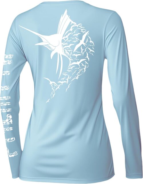 Palmyth Womens UPF 50+ Fishing Shirts Sun Protection Long Sleeve T-Shirt